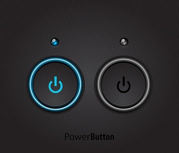 黑色电源按钮