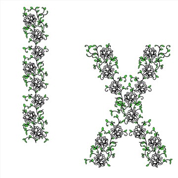 手绘字母设计图