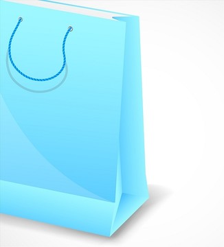 一个蓝色购物袋
