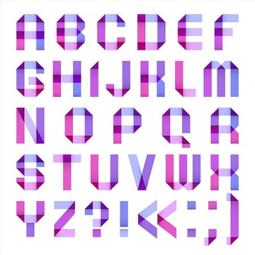 紫丝带的光谱字母