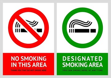 禁止吸烟和吸烟区标签