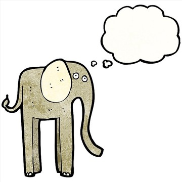 大象动物卡通矢量图