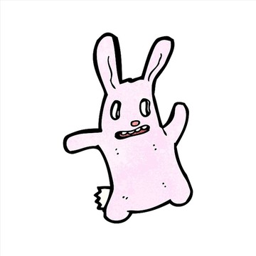 卡通兔子矢量图