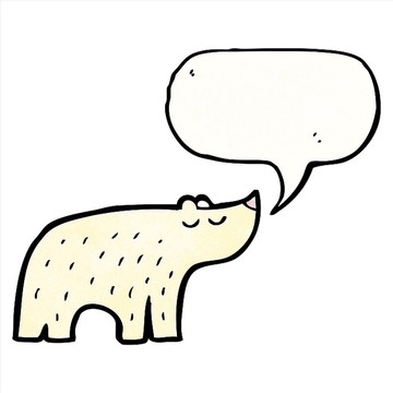 卡通北极熊矢量图