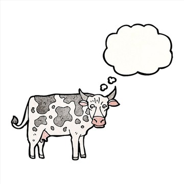 卡通奶牛矢量图