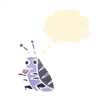 卡通动物蟑螂插画