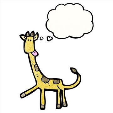 卡通动物长颈鹿插画