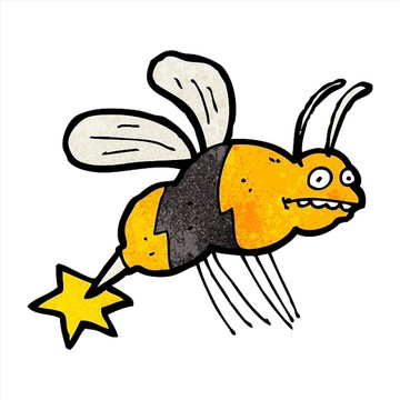 卡通动物蜜蜂插画
