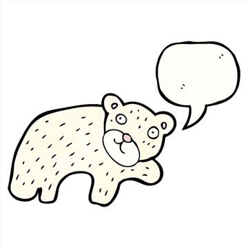 卡通动物北极熊插画