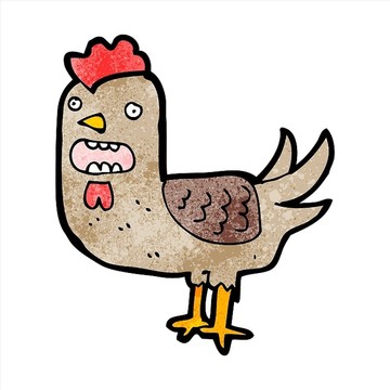 卡通动物母鸡插画