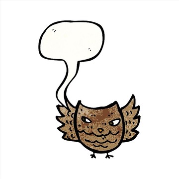 卡通动物猫头鹰插画