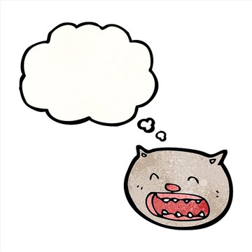 卡通动物猫脸插画