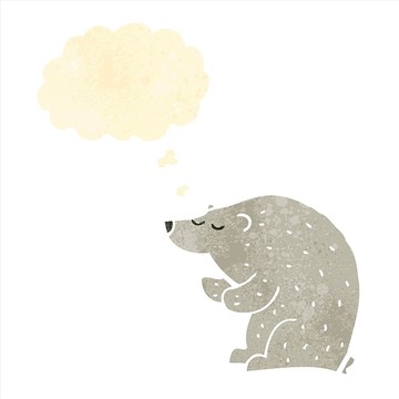 卡通动物北极熊插画