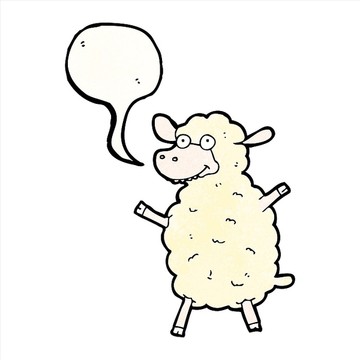卡通动物绵羊插画
