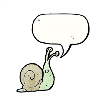 卡通动物蜗牛插画