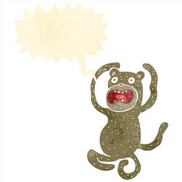 卡通动物猿猴插画