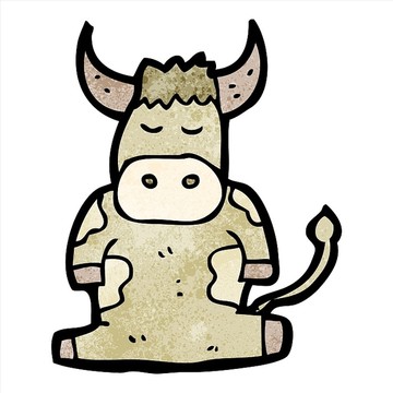卡通动物奶牛插画