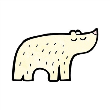 卡通北极熊插画
