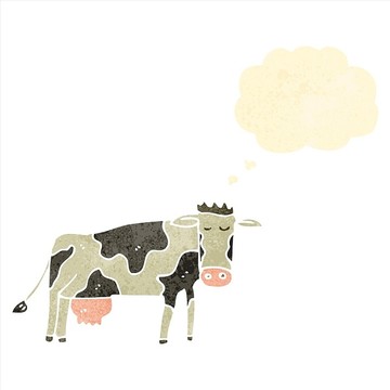 卡通动物奶牛插画