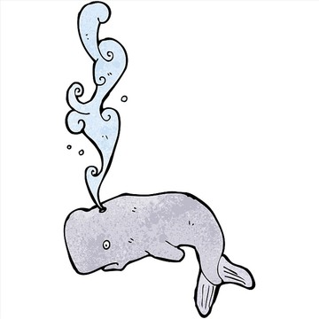 卡鲸鱼物插画