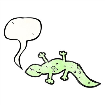 卡通动物蜥蜴插画
