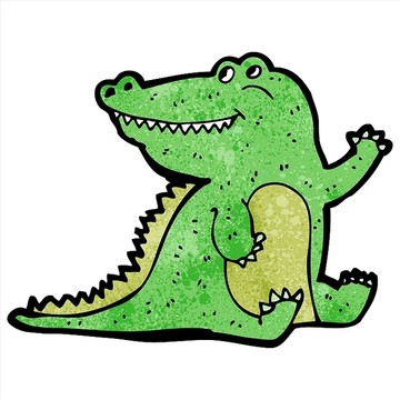 卡通鳄鱼插画