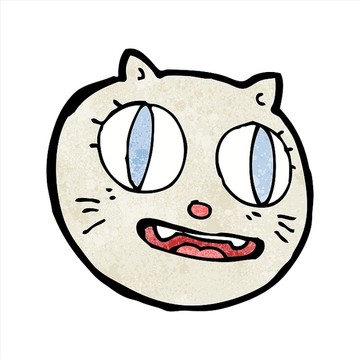 卡通猫脸插画