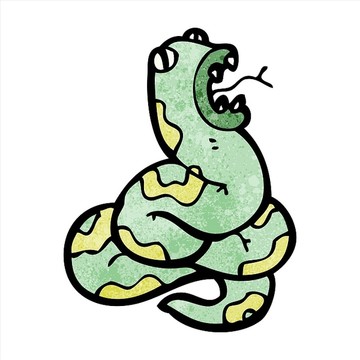 卡通蛇插画