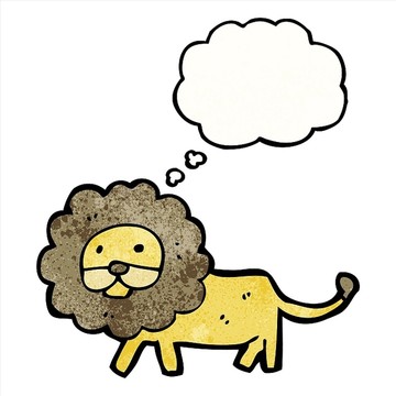 卡通狮子插画