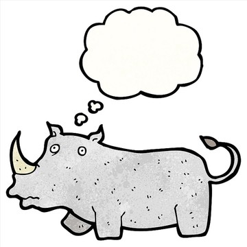 卡通犀牛插画