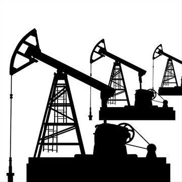 石油工业设备矢量插画