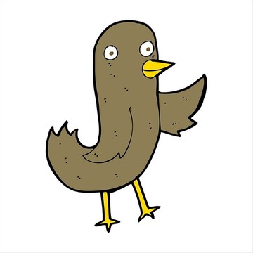卡通动物小鸟插画