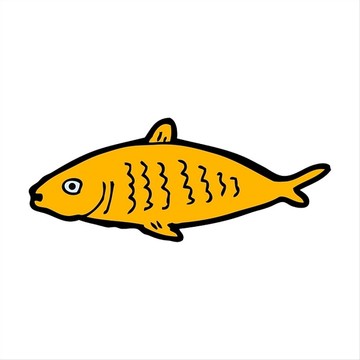 卡通海洋动物鱼插画