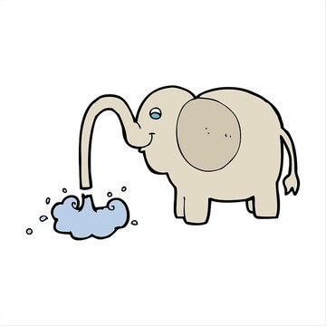卡通动物大象插画