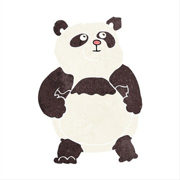 卡通动物熊猫插画