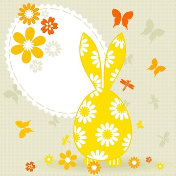 兔子复活节卡片