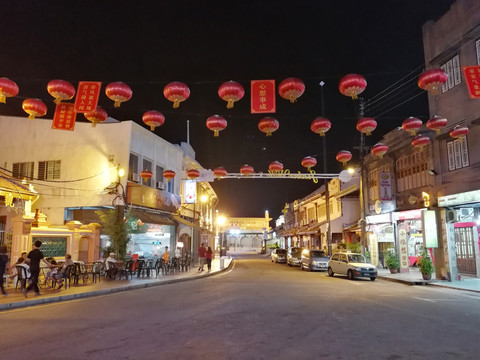 马六甲唐人街夜景