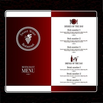 餐厅菜单列表模板