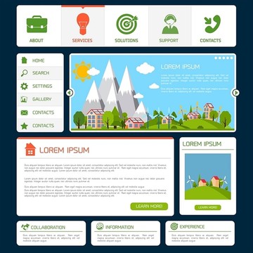 绿色生态能量自然网站设计模板