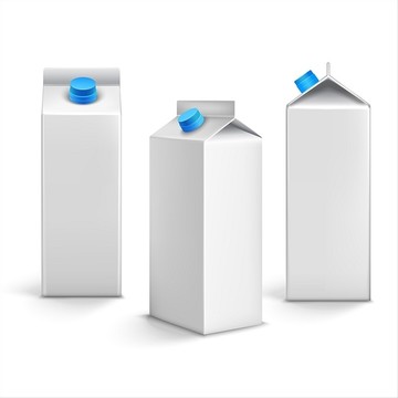 牛奶盒矢量图