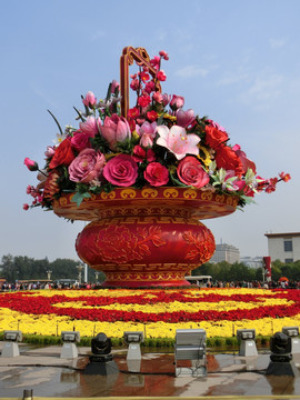 天安门国庆花篮