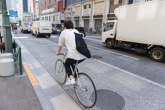 自行车 城市街道