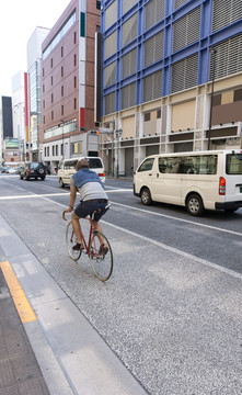 自行车 城市街道
