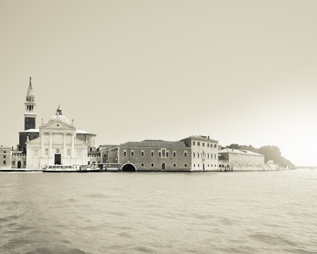 威尼斯水城 黑白照