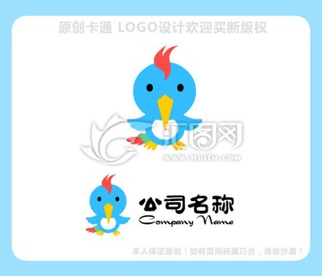 卡通啄木鸟LOGO