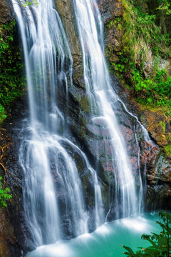 山泉瀑布 高山流水