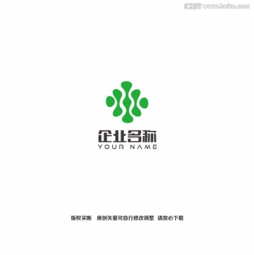 分子链生物创意logo