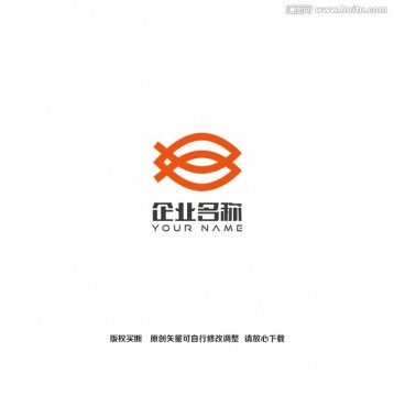 双鱼创意logo