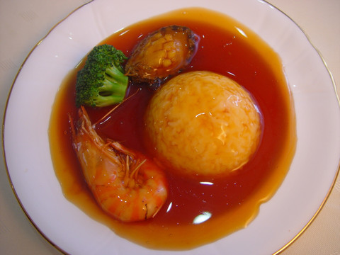 鲍鱼鲜虾捞饭