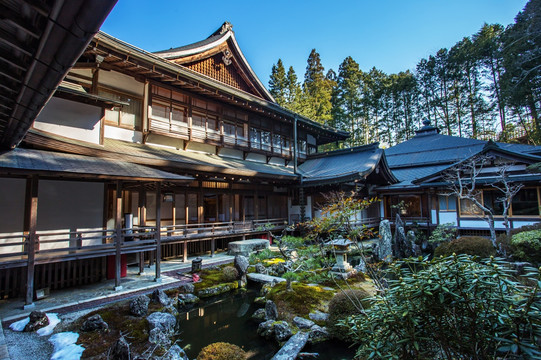 日本高野山一乘院美丽庭院